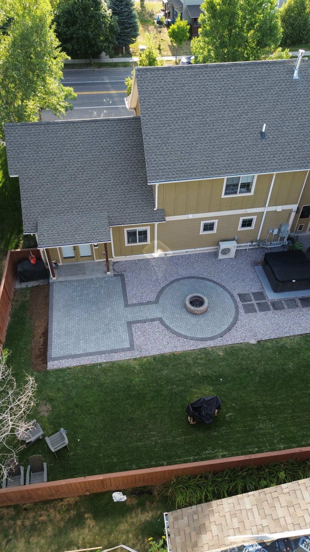 Stunning Belgard Paver Patio with Fire Pit image