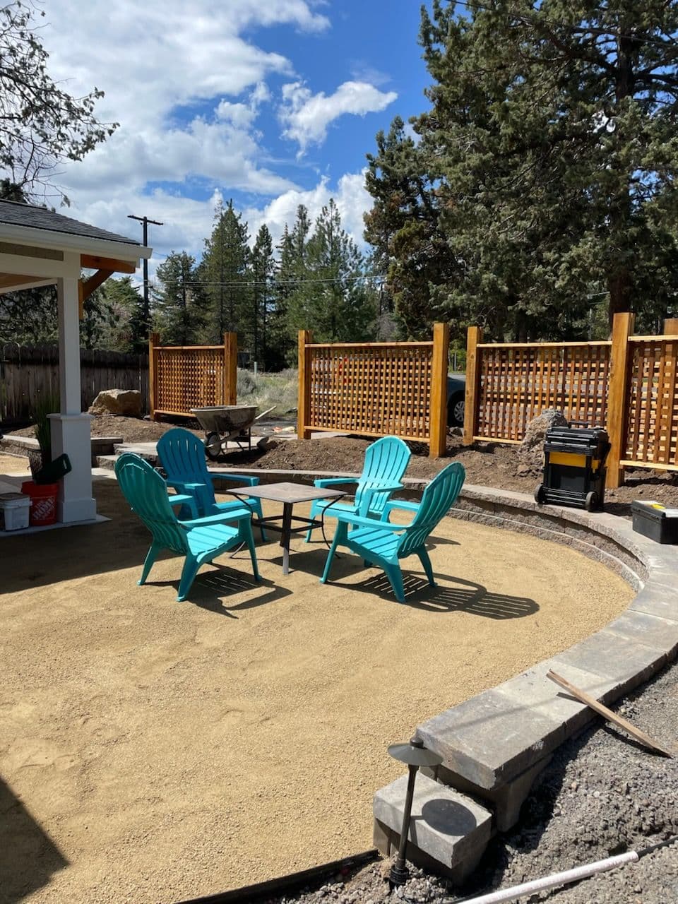 Eco-Friendly Backyard Patio with Fire Pit